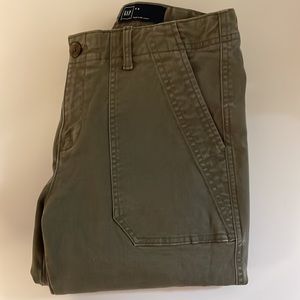 Army Green Skinny Gap Pants